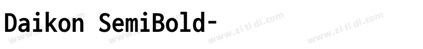 Daikon SemiBold字体转换